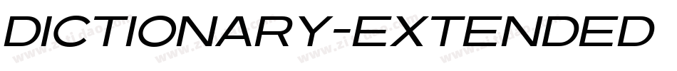 Dictionary-Extended Italic字体转换